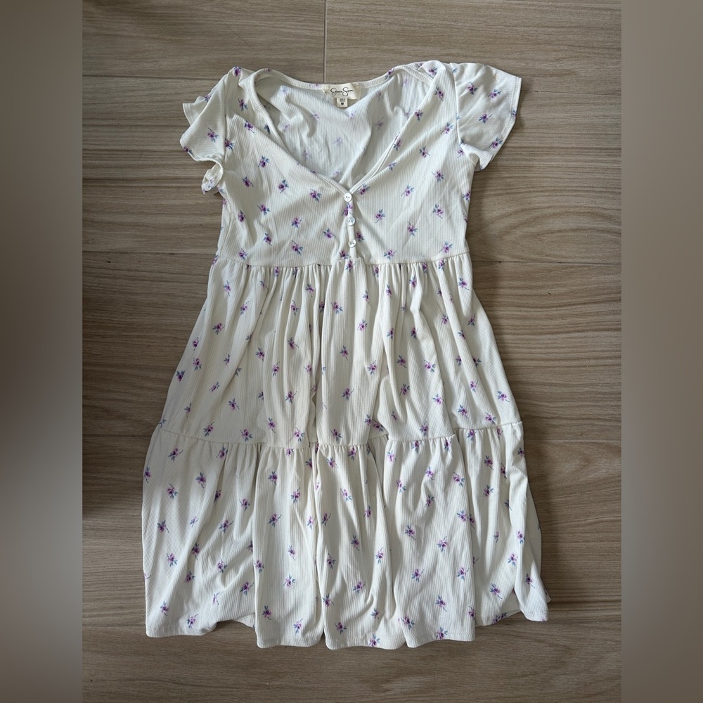 Jessica Simpson White Rosette Sundress